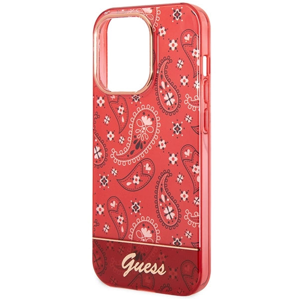 Guess GUHCP14XHGBNHR iPhone 14 Pro Max 6.7" rød/rød hardcase Bandana Paisley