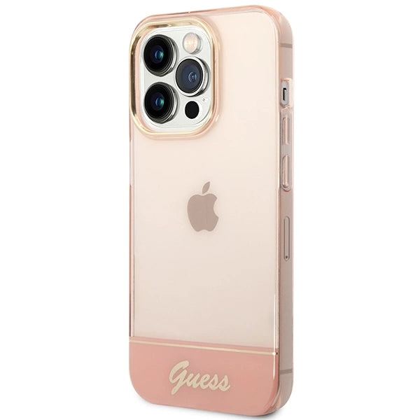 Guess gennemsigtige iPhone 14 Pro Max 6.7" Case - Pink
