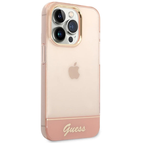 Guess gennemsigtige iPhone 14 Pro Max 6.7" Case - Pink
