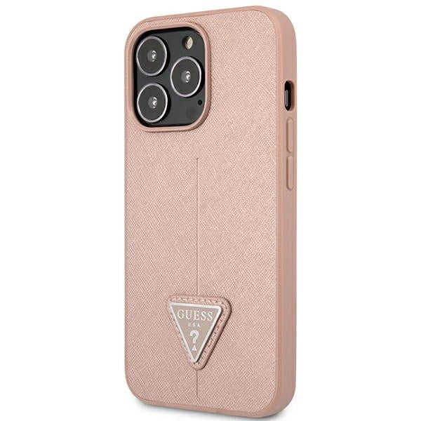 Guess GUHCP14XPSATLP iPhone 14 Pro Max 6,7 "pink / pink hardcase SaffianoTriangle Logo