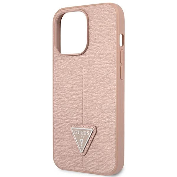 Guess GUHCP14XPSATLP iPhone 14 Pro Max 6,7 "pink / pink hardcase SaffianoTriangle Logo