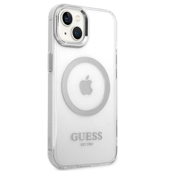 Guess GUHMP14MHTRMS iPhone 14 Plus 6.7" sølv/sølv hard case Metal Outline Magsafe