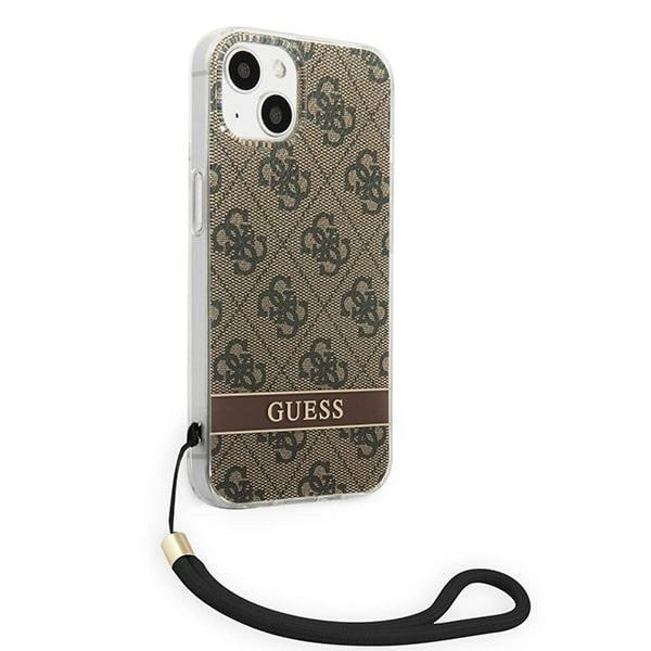 Guess GUOHCP14MH4STW iPhone 14 Plus 6.7 " brun / brun hardcase 4G Print Strap