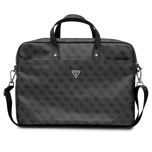 Guess Saffiano 4G Triangle Logo taske til en 16'' laptop - sort
