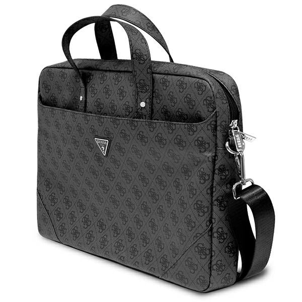 Guess Saffiano 4G Triangle Logo taske til en 16'' laptop - sort