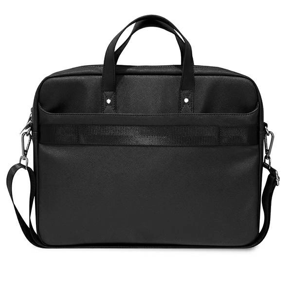 Guess Saffiano Triangle Logo taske til en 16'' laptop - sort