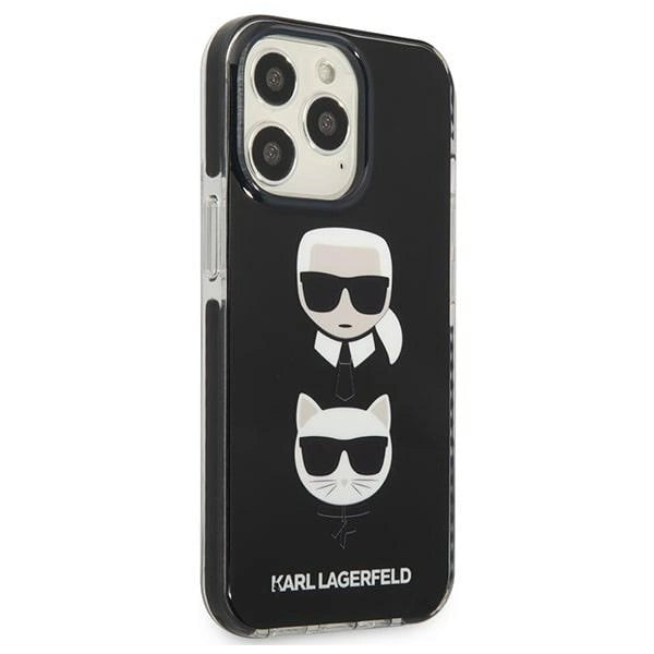 Karl Lagerfeld KLHCP13LTPE2TK iPhone 13 Pro / 13 6,1" hardcase czarny/sort Karl&Choupette Head