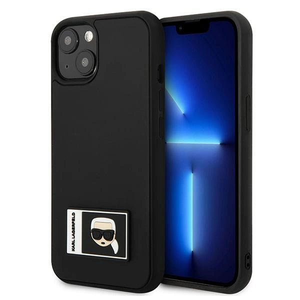 Karl Lagerfeld KLHCP13M3DKPK iPhone 13 6,1" sort/sort hardcase Ikonik Patch