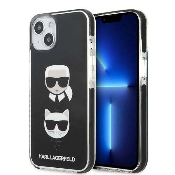 Karl Lagerfeld KLHCP13MTPE2TK iPhone 13 6,1" hardcase sort Karl&Choupette Head