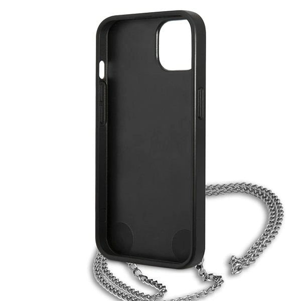 Karl Lagerfeld KLHCP13SPMK iPhone 13 mini 5,4 "hardcase sort / sort læder Textureret og kæde