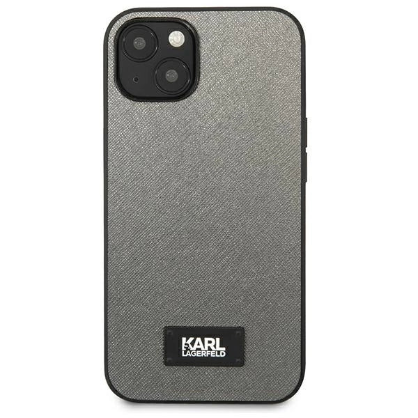 Karl Lagerfeld KLHCP13SSFMP2DG iPhone 13 mini 5,4 "hardcase sølv / sølv Saffiano Plaque