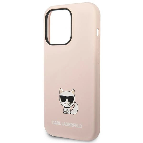 Karl Lagerfeld KLHCP14LSLCTPI iPhone 14 Pro 6.1 "hardcase lyserød / lyserød Silicone Choupette Body
