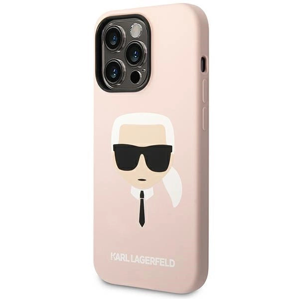 Karl Lagerfeld KLHCP14LSLKHLP iPhone 14 Pro 6.1 "hardcase pink / pink Silicone Karl ̋s hoved