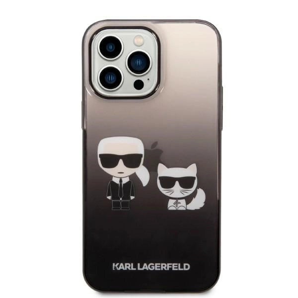 Karl Lagerfeld KLHCP14LTGKCK iPhone 14 Pro 6.1 "hardcase sort / sort Gradient Ikonik Karl & Choupette