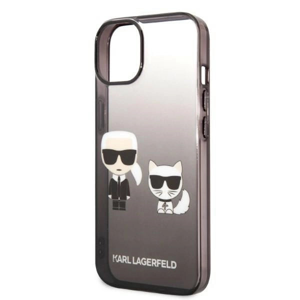 Karl Lagerfeld KLHCP14LTGKCK iPhone 14 Pro 6.1 "hardcase sort / sort Gradient Ikonik Karl & Choupette