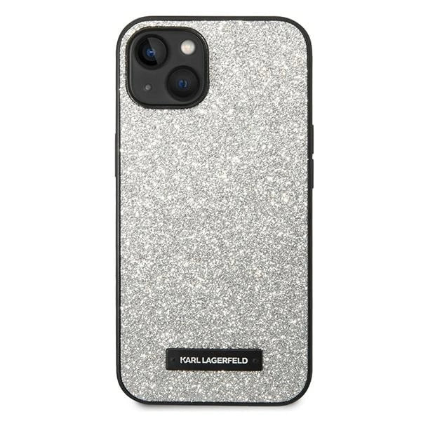 Karl Lagerfeld KLHCP14MG2ELS iPhone 14 Plus 6.7 "hardcase sølv / sølv Glitter Plaque Logo