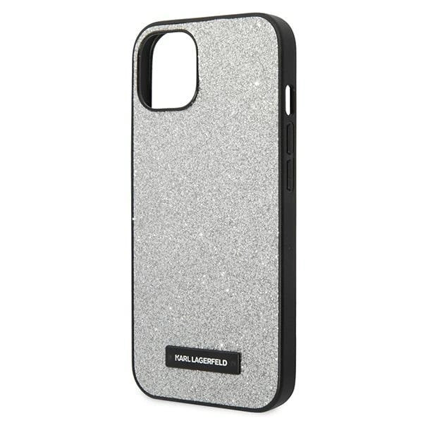 Karl Lagerfeld KLHCP14MG2ELS iPhone 14 Plus 6.7 "hardcase sølv / sølv Glitter Plaque Logo