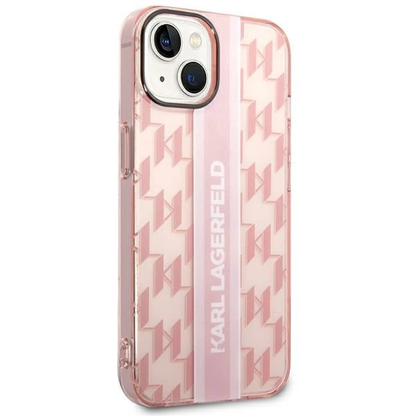 Karl Lagerfeld KLHCP14MHKLSPCP iPhone 14 Plus 6.7 "hardcase pink / pink Mono Vertical Stripe