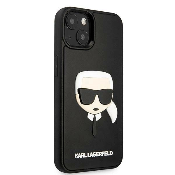 Karl Lagerfeld KLHCP14MKH3DBK iPhone 14 Plus 6.7 "sort / sort hardcase 3D Gummi Karl's Head