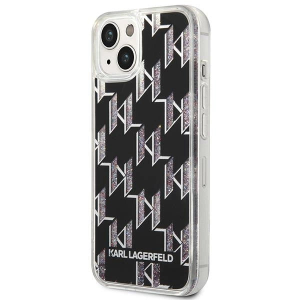 Karl Lagerfeld KLHCP14MLMNMK iPhone 14 Plus 6.7 "hardcase sort / sort Liquid Glitter Monogram