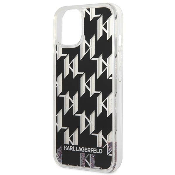 Karl Lagerfeld KLHCP14MLMNMK iPhone 14 Plus 6.7 "hardcase sort / sort Liquid Glitter Monogram