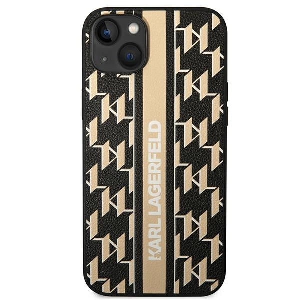 Karl Lagerfeld KLHCP14MPGKLSKW iPhone 14 Plus 6,7 "hardcase brun / brun Monogram Stripe