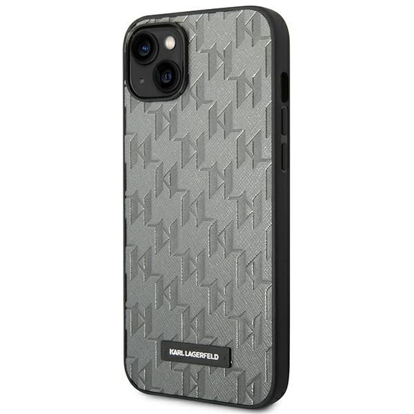 Karl Lagerfeld KLHCP14MSAKLHPG iPhone 14 Plus 6.7 "hardcase grå / grå Saffiano Mono Metal Logo