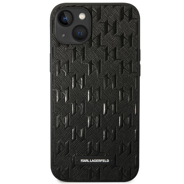 Karl Lagerfeld KLHCP14MSAKLHPK iPhone 14 Plus 6.7 "hardcase sort / sort Saffiano Mono Metal Logo