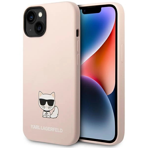 Karl Lagerfeld KLHCP14MSLCTPI iPhone 14 Plus 6.7 "hardcase lyserød / lyserød Silicone Choupette Body