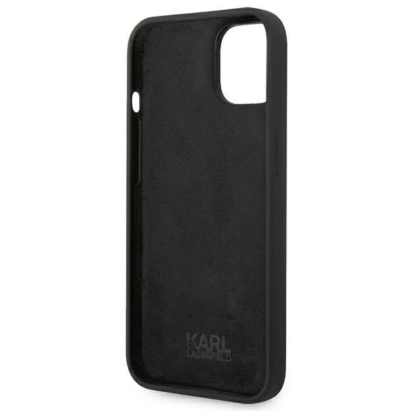 Karl Lagerfeld KLHCP14MSLKHBK iPhone 14 Plus 6.7 "Hårdkasse sort / sort Silikon Karlons hoved