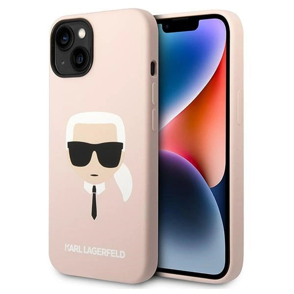 Karl Lagerfeld KLHCP14MSLKHLP iPhone 14 Plus 6.7 "Hardcase pink / pink Silicone Karl's Head