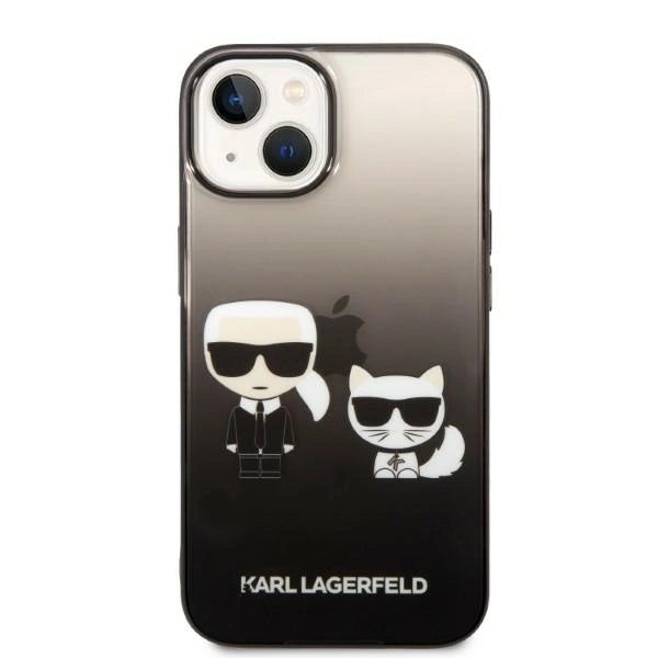 Karl Lagerfeld KLHCP14STGKCK iPhone 14 6,1 "hardcase sort / sort Gradient Ikonik Karl & Choupette
