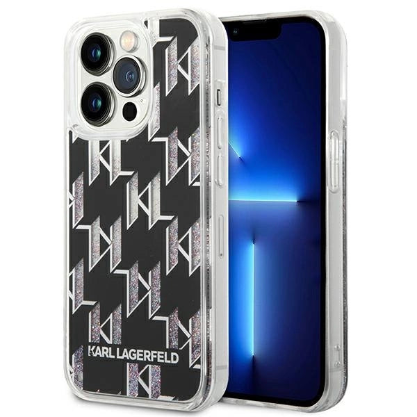 Karl Lagerfeld KLHCP14XLMNMK iPhone 14 Pro Max 6.7 "hardcase sort / sort Liquid Glitter Monogram