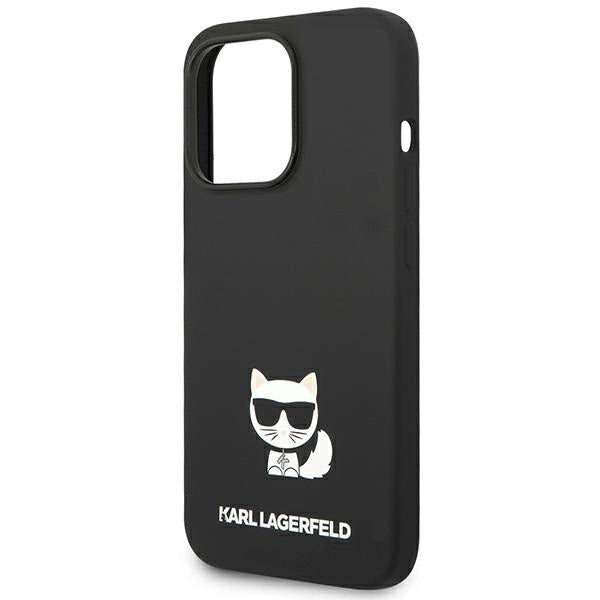 Karl Lagerfeld KLHCP14XSLCTBK iPhone 14 Pro Max 6.7 "hardcase sort / sort Silicone Choupette Body