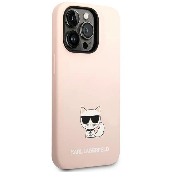 Karl Lagerfeld KLHCP14XSLCTPI iPhone 14 Pro Max 6.7 "hardcase lyserød / lyserød Silicone Choupette Body