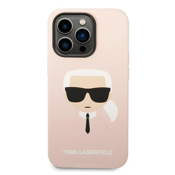 Karl Lagerfeld KLHMP14LSLKHLP iPhone 14 Pro 6.1 "hardcase lyserøde / lyserøde Silikon Karl`s Head Magsafe
