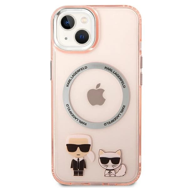 Karl Lagerfeld KLHMP14MHKCP iPhone 14 Plus 6.7 "hardcase pink / pink Karl & Choupette Aluminium Magsafe