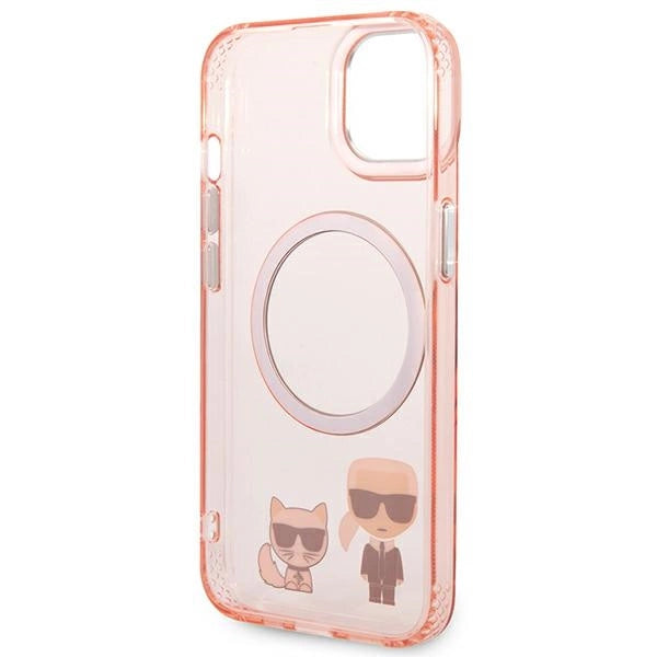 Karl Lagerfeld KLHMP14MHKCP iPhone 14 Plus 6.7 "hardcase pink / pink Karl & Choupette Aluminium Magsafe