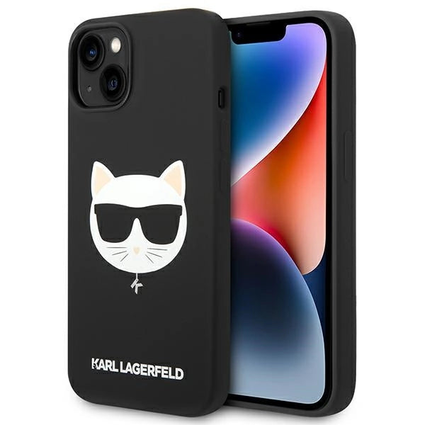 Karl Lagerfeld KLHMP14MSLCHBK iPhone 14 Plus 6.7 "hardcase sort / sort Silicone Choupette Head Magsafe