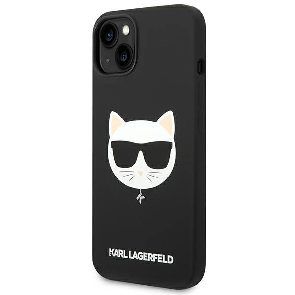 Karl Lagerfeld KLHMP14MSLCHBK iPhone 14 Plus 6.7 "hardcase sort / sort Silicone Choupette Head Magsafe