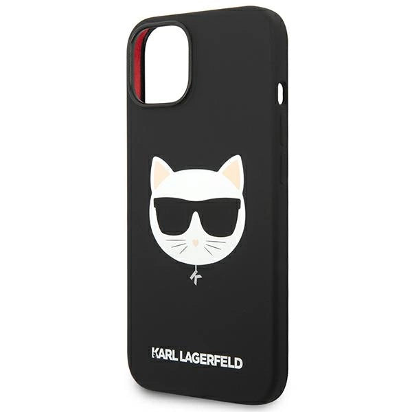 Karl Lagerfeld KLHMP14MSLCHBK iPhone 14 Plus 6.7 "hardcase sort / sort Silicone Choupette Head Magsafe