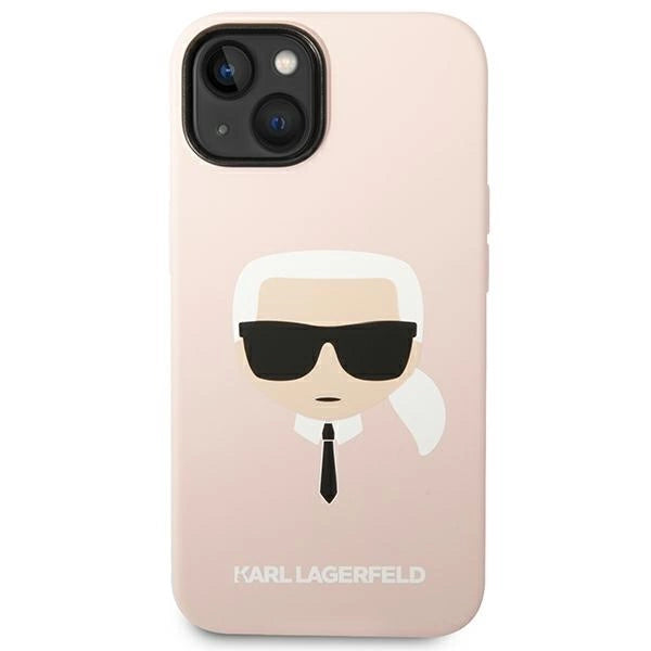 Karl Lagerfeld KLHMP14MSLKHLP iPhone 14 Plus 6,7" Hardcase jasnoróżowy/lysrosa Silikon Karl ̋s Head Magsafe