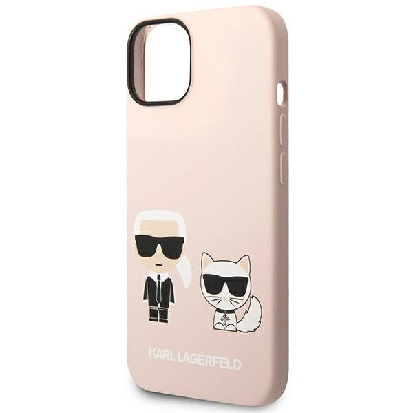 Karl Lagerfeld KLHMP14MSSKCI iPhone 14 Plus 6.7 "hardcase lyserød / lyserød Silicone Karl & Choupette Magsafe