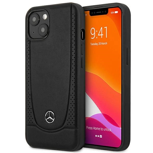 Mercedes MEHCP14MARMBK iPhone 14 Plus 6.7 " sort / sort hardcase læder Urban