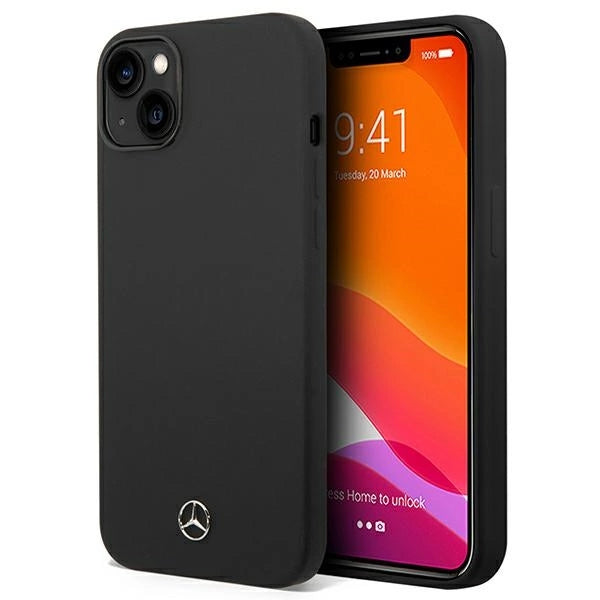 Mercedes Silicone Line-hylster til iPhone 14 Plus - sort
