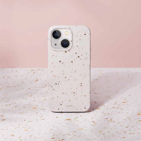 Uniq Coehl Terrazzo case til iPhone 14 Plus - sand