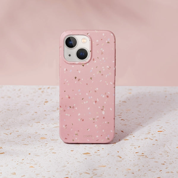 Uniq Coehl Terrazzo-foder for iPhone 14 Plus - lyserød