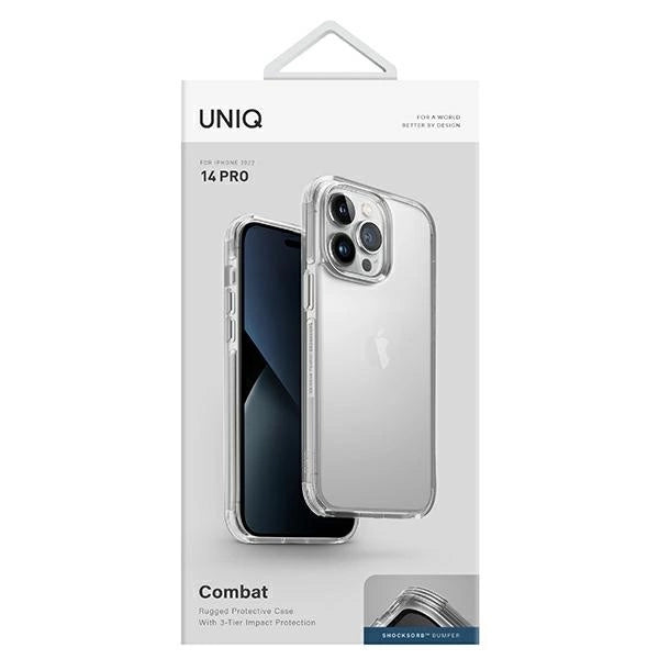 Uniq Combat-hylster til iPhone 14 Pro - gennemsigtige