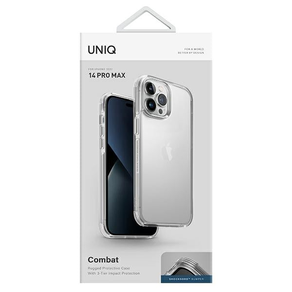Uniq Combat-hylster til iPhone 14 Pro Max - gennemsigtigt