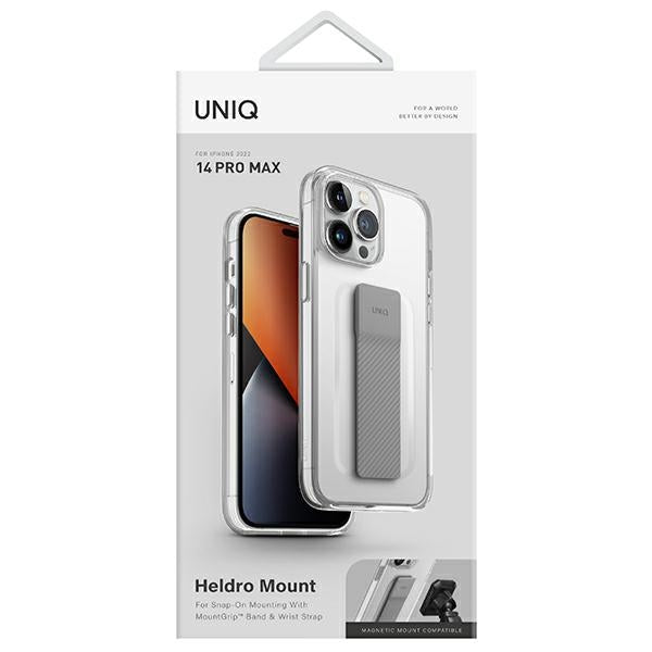 Uniq Heldro Mount case til iPhone 14 Pro Max - gennemsigtig